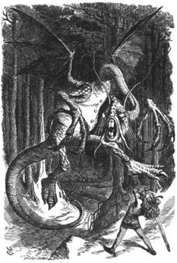 The Jabberwocky illustrated by John Tenniel